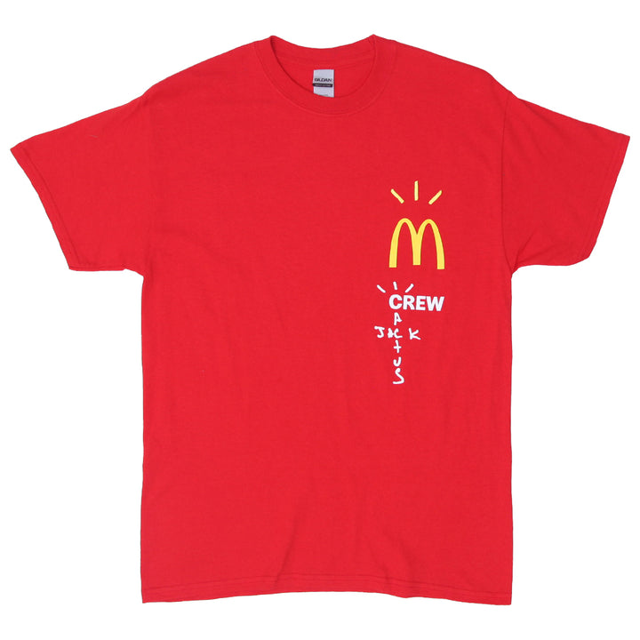 Mens Travis Scott Jack Cactus McDonald Crew T-Shirt