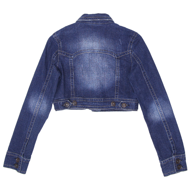 Y2K Bongo Crop Denim Jacket Youth Girls