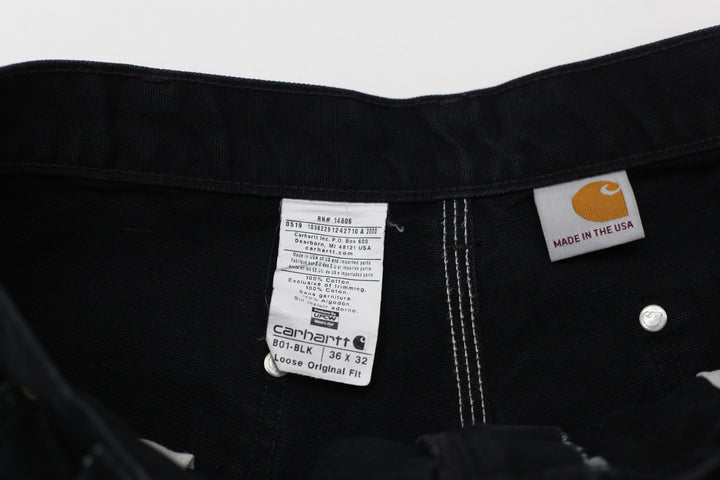 Mens Carhartt B01-BLK Loose Original Fit Carpenter Pants Made in USA