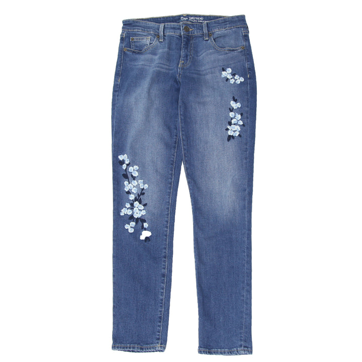 Ladies GAP Floral Embroidered Skinny Jeans