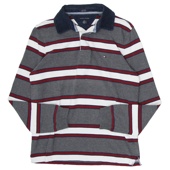 Mens Tommy Hilfiger Stripe Long Sleeve Polo T-Shirt