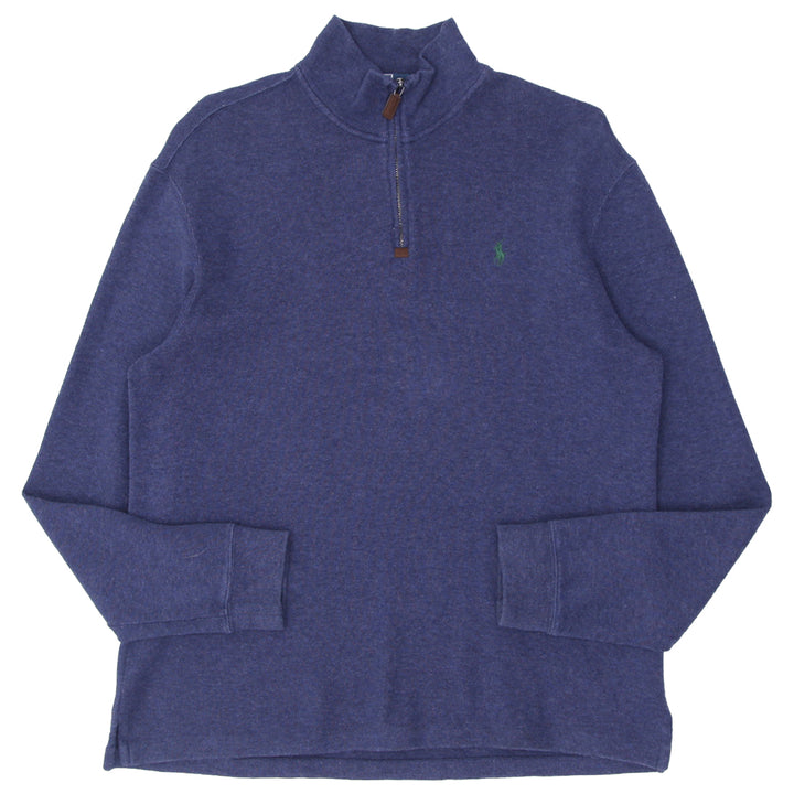 Mens Polo by Ralph Lauren Quarter Zip Sweater Navy Blue