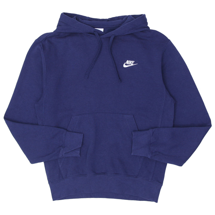 Mens Nike Embroidered Navy Pullover Hoodie