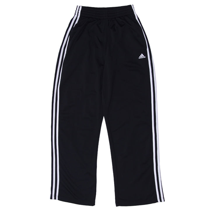 Mens Adidas Embroidered White Stripes Track Pants Black