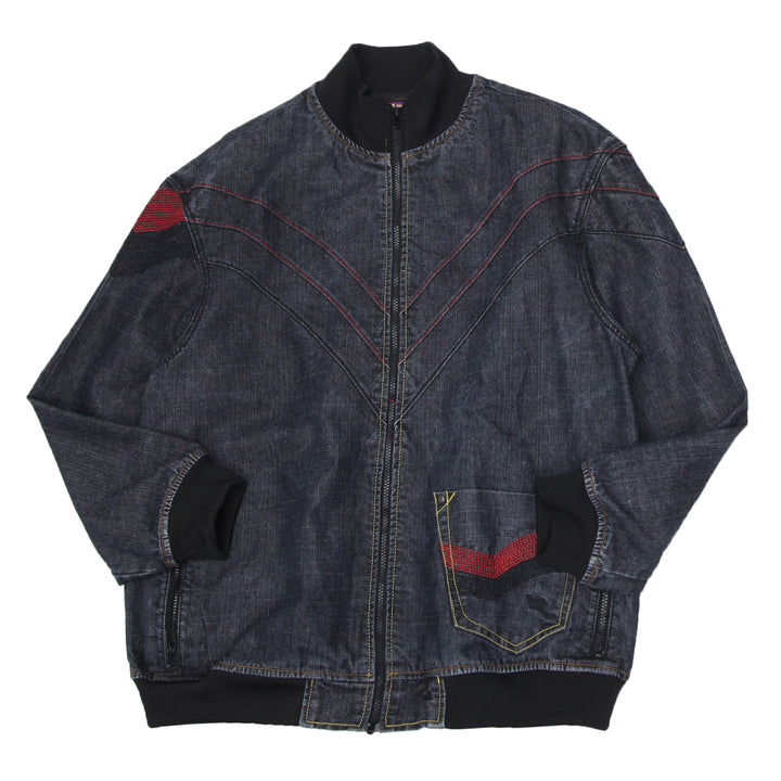 Mens Y2K Roca & Wear Full Zip Denim Jacket