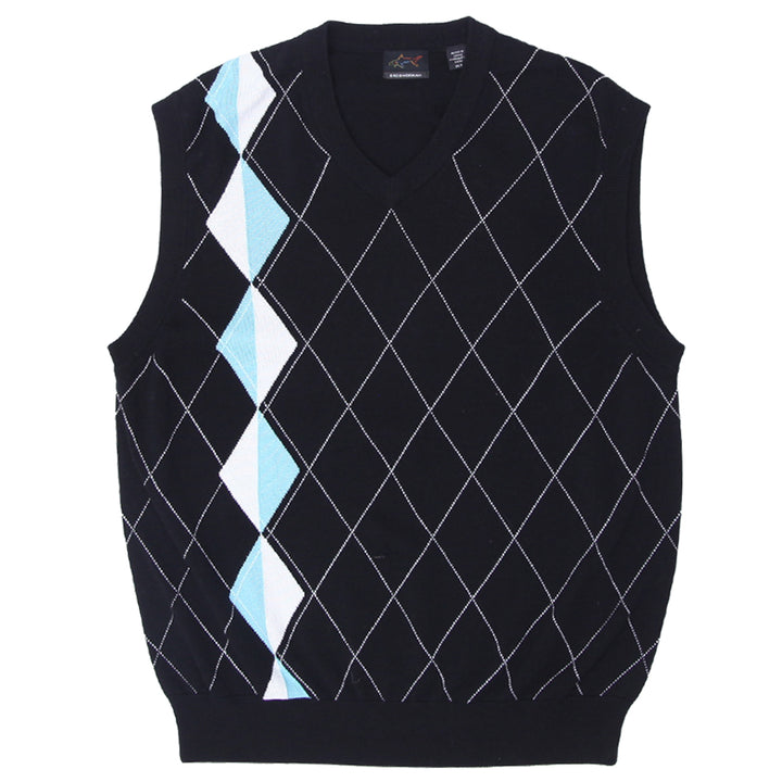 Mens Greg Norman Argyle Sleeveless Vest