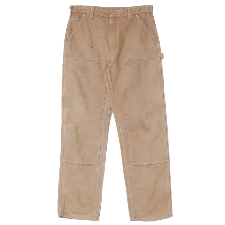 Mens Carhartt B01 BRN Dungaree Fit Double Knee Carpenter Work Pants