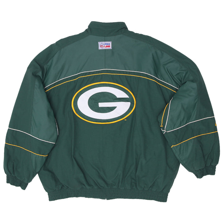 Vintage Nike NFL Pro Line Green Bay Packers Quilted Jacket Green XXL