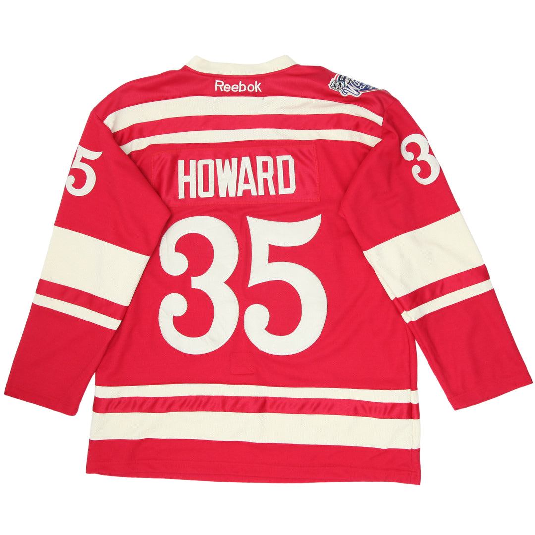 Vintage Reebok NHL Detroit Red Wings Howard 35 Hockey Jersey
