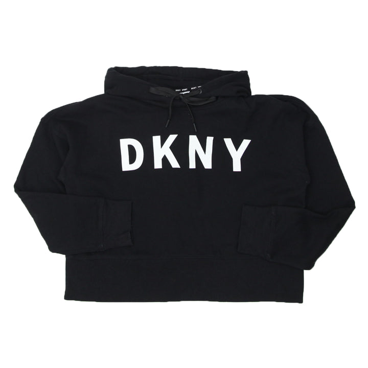 Ladies DKNY Black Crop Hoodie