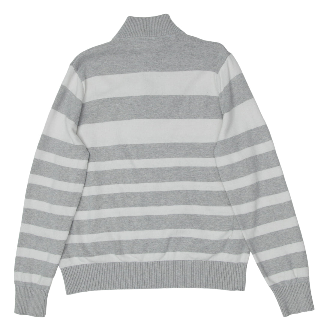 Mens Tommy Hilfiger Quarter Zip Striped Sweater