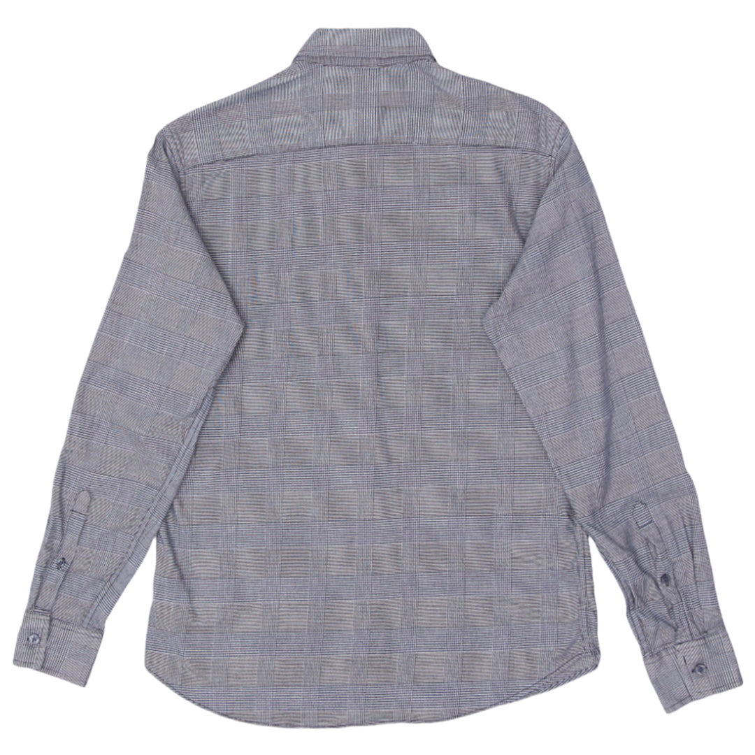 Mens Michael Kors Gray Plaid Long Sleeve Shirt