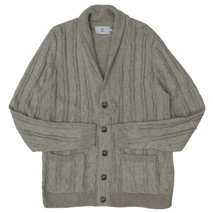 Mens Xact Cable Knit Cardigan Button Sweater