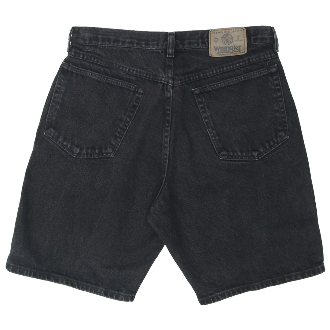 Mens Wrangler Washed Black Denim Shorts