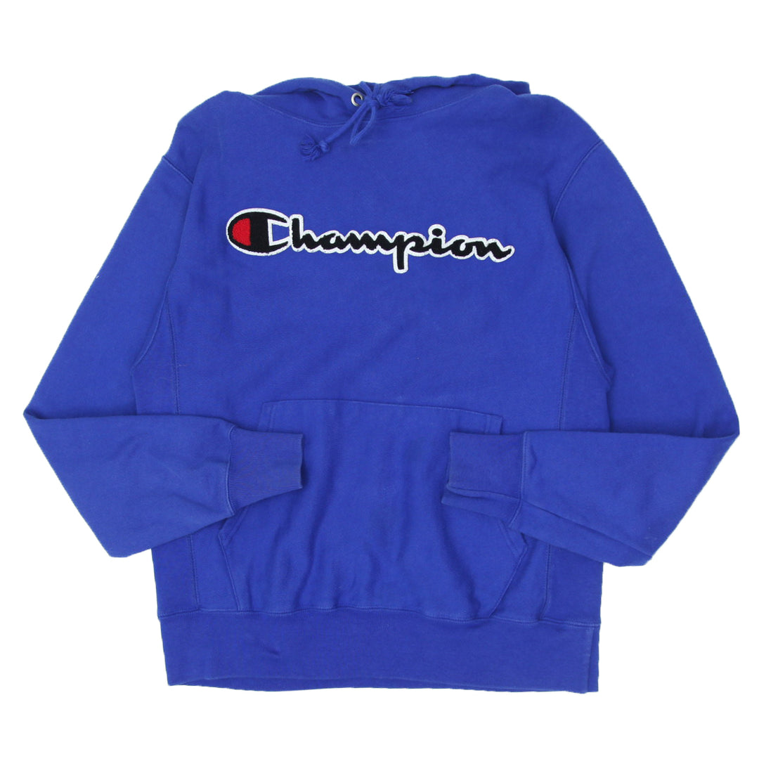 Mens Champion Reverse Weave Pullover Hoodie Blue
