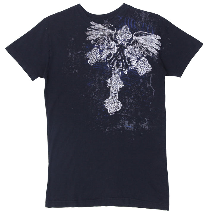 Mens Y2K Cross Wings AOP T-Shirt Black