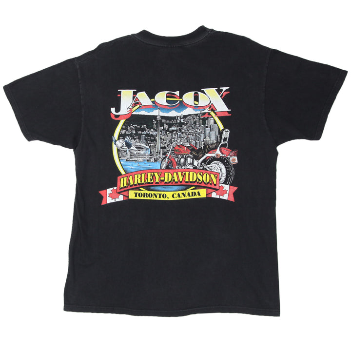 1998 Vintage Harley Davidson Jacox Canada T-Shirt Made In USA L