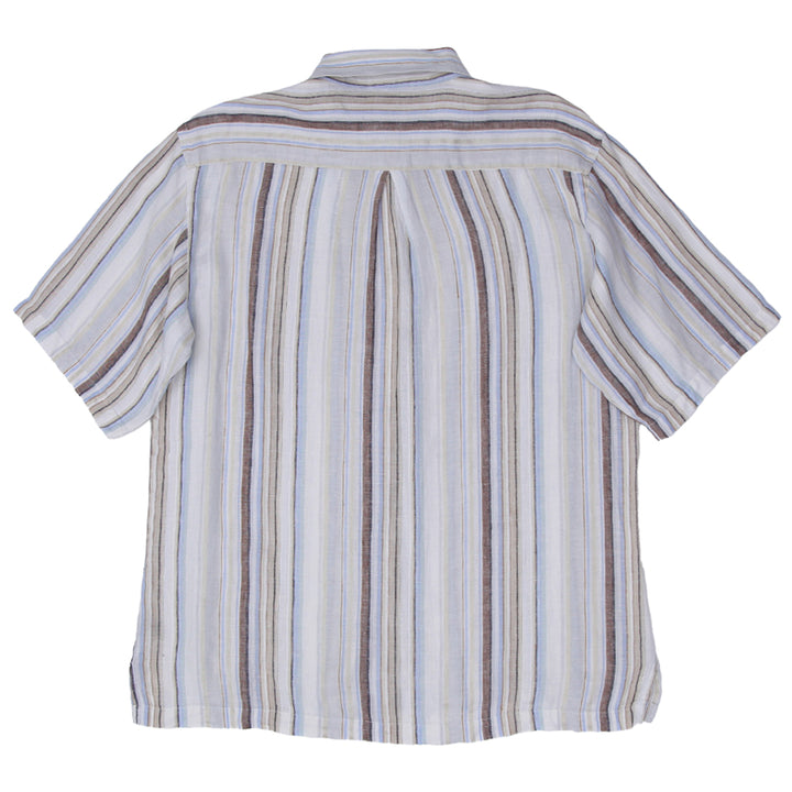 Mens Toscano Stripe Linen Shirt