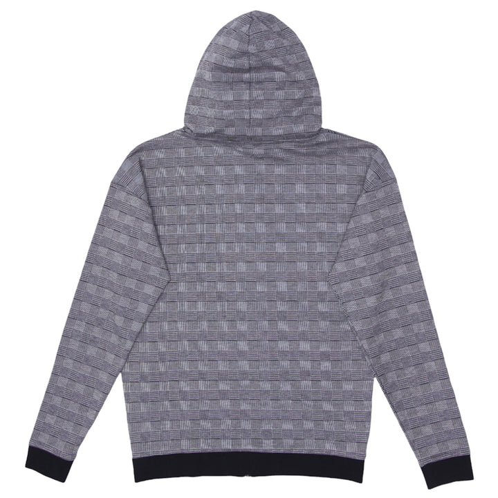 Mens Hugo Boss Plaid Gray Full Zip Hoodie