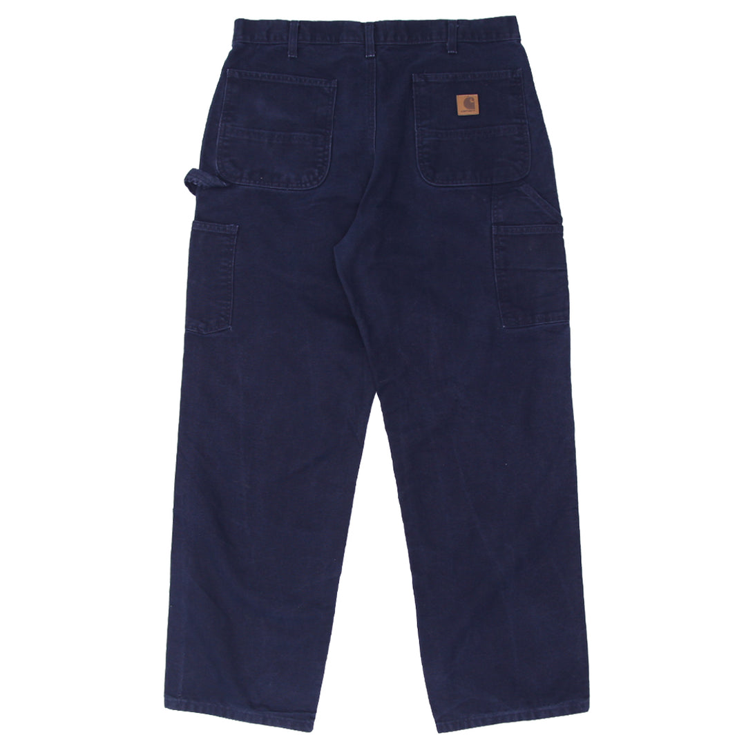 Mens Carhartt B11-MDT Carpenter Pants Navy Blue