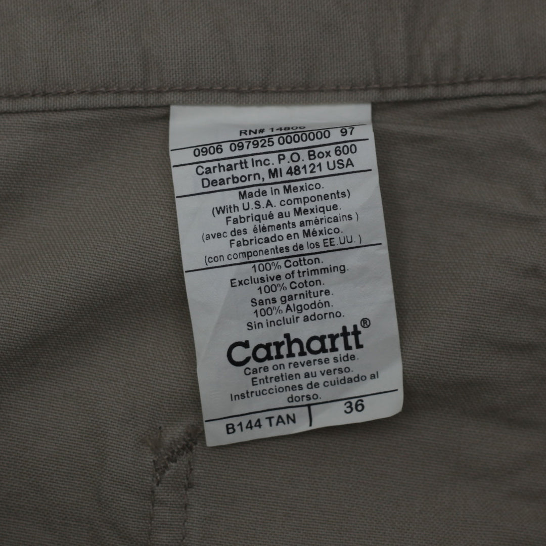 Mens Carhartt B144 Tan Carpenter Shorts