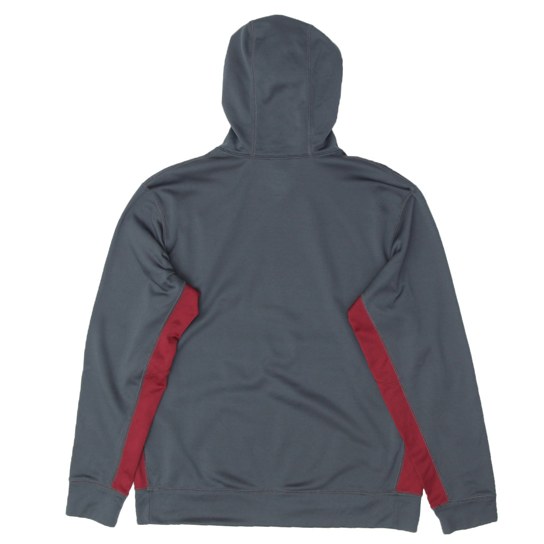 Mens Nike Swoosh Embroidered Maroon/Gray Pullover Hoodie