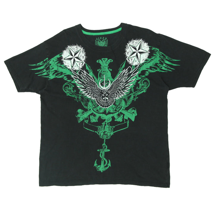 Mens Y2K Jinzu Wings Embroidered T-Shirt