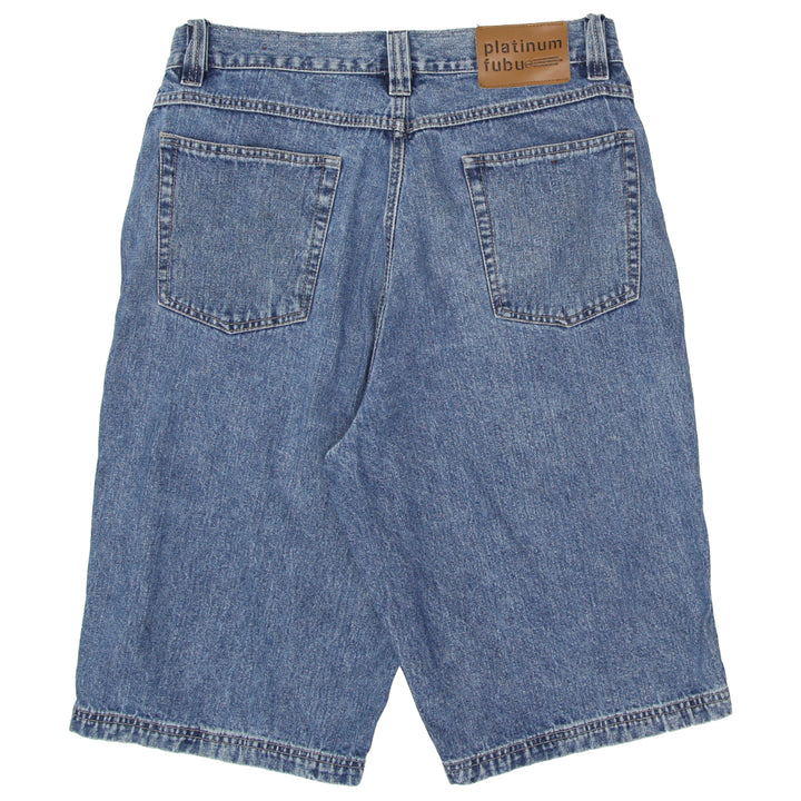 Mens Y2K Platinum Fubu Denim Jorts