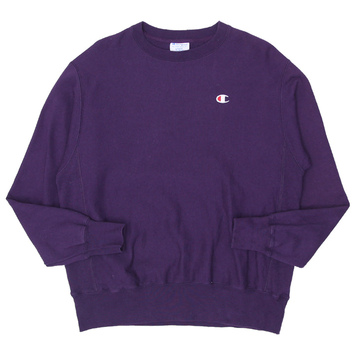 Mens Champion Reverse Weave Purple Crewneck Sweatshirt