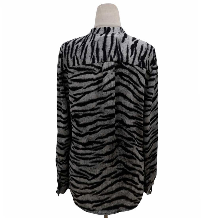 Ladies Michael Kors Zebra Print Long Sleeve Blouse