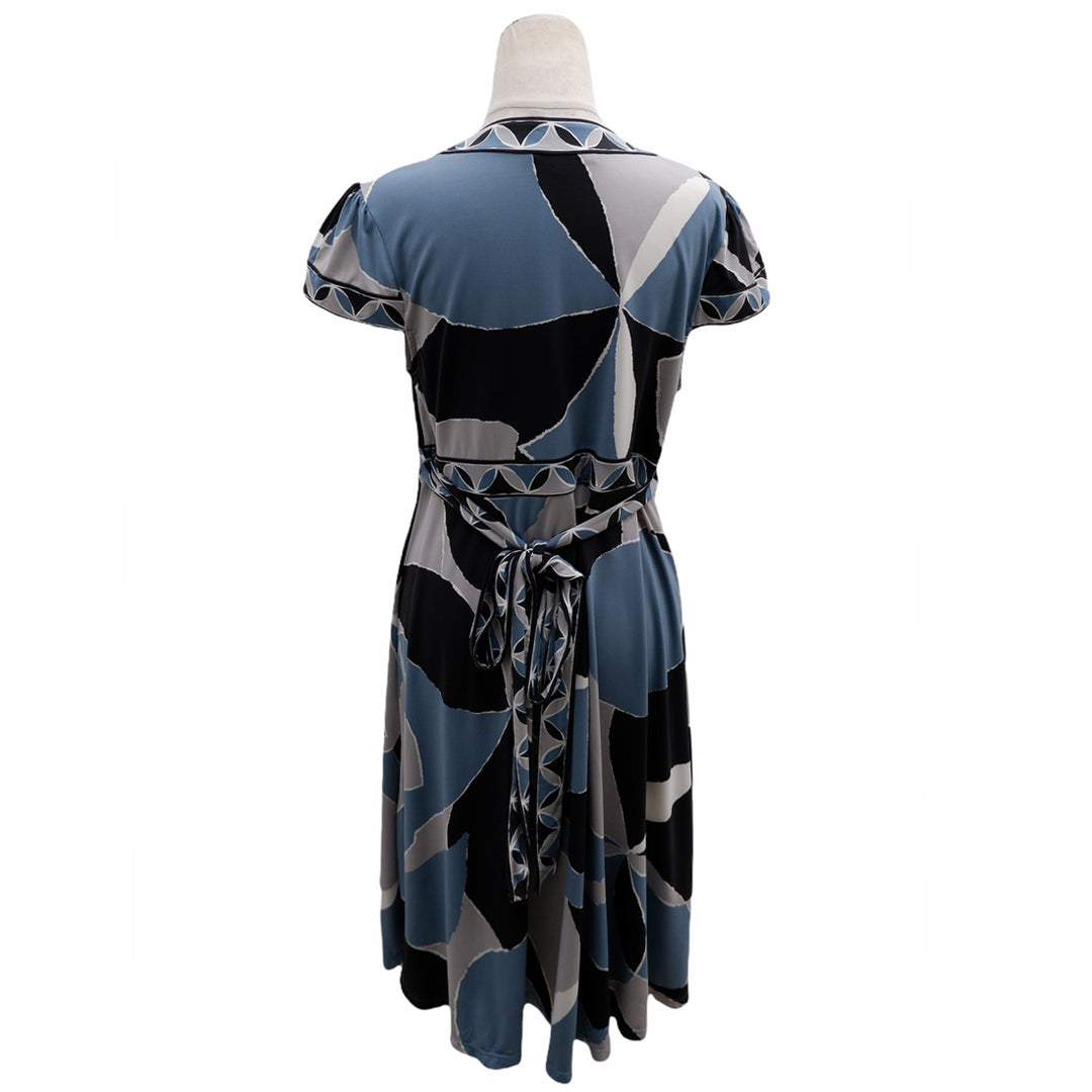 Ladies BCBG Maxazria Geometric Print Flare Dress