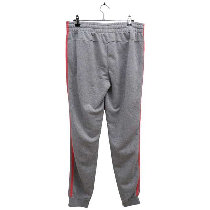 Ladies Adidas Pink Stripe Gray Sweat Jogger Pants