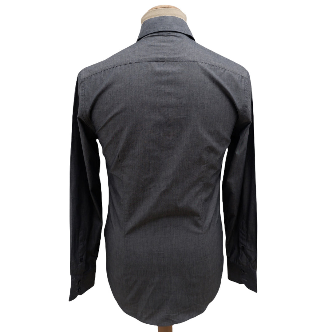 Mens Le Chateau Tailored Fit Gray Long Sleeve Shirt