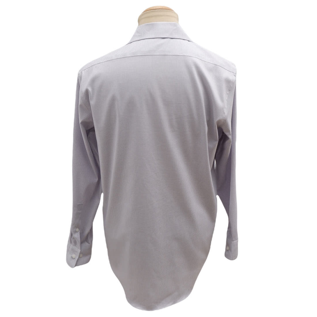 Ladies Calvin Klein Slim Fit Checkered Long Sleeve Shirt