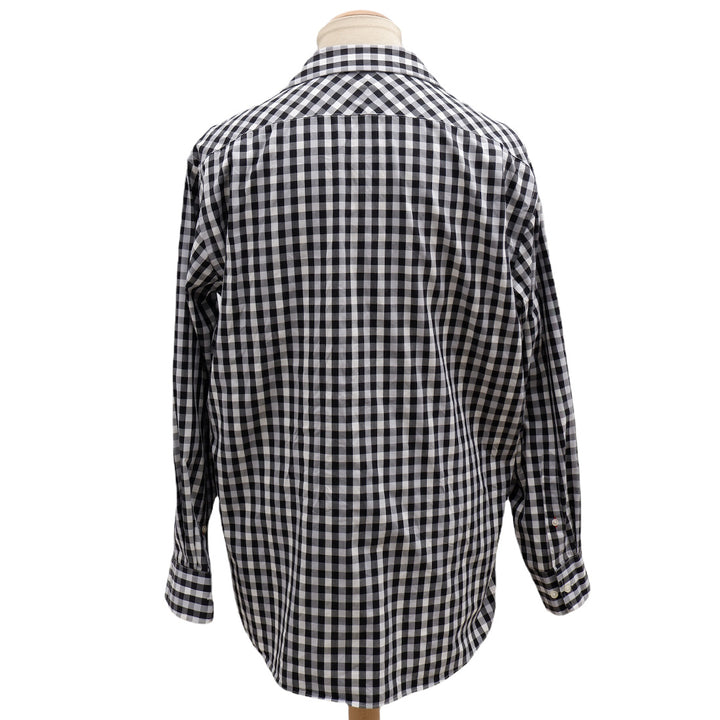 Mens Tommy Hilfiger Black & White Checkered Long Sleeve Shirt