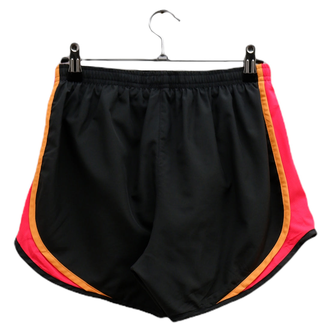 Ladies Nike Orange Mesh Stripe Gray Sport Shorts