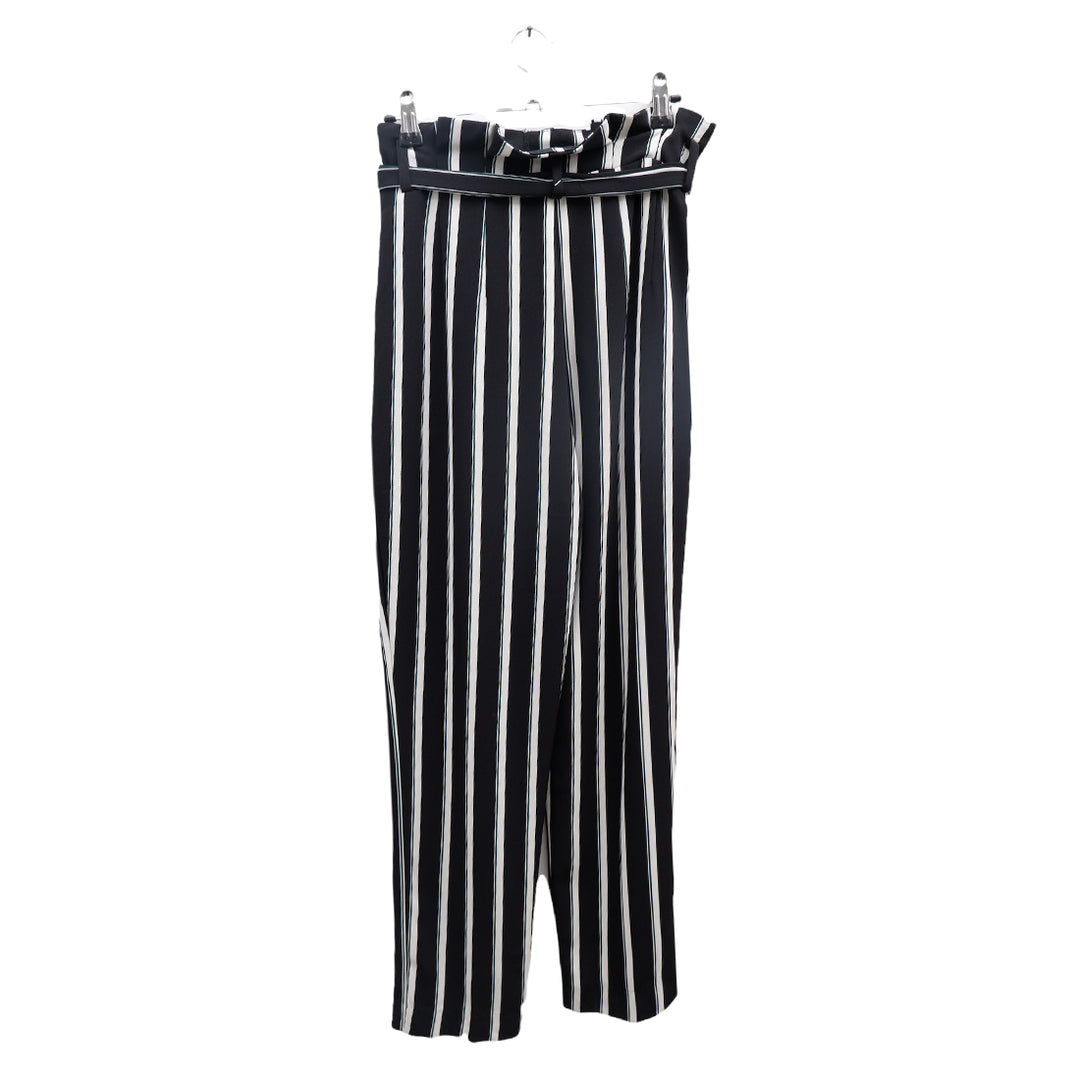 Ladies Striped Paper Bag Pants