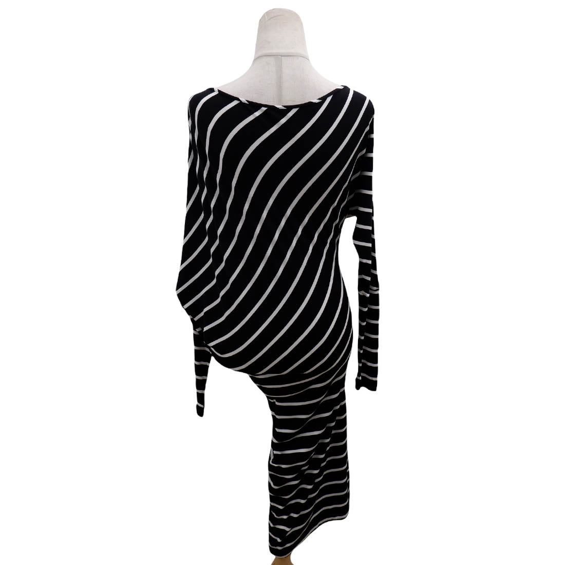 Ladies BCBGMaxazria Black White Striped Jersey Dress online