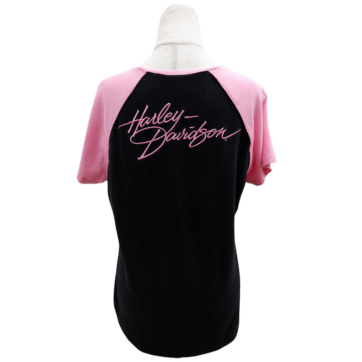 Ladies Harley Davidson V-Neck Raglan T-Shirt