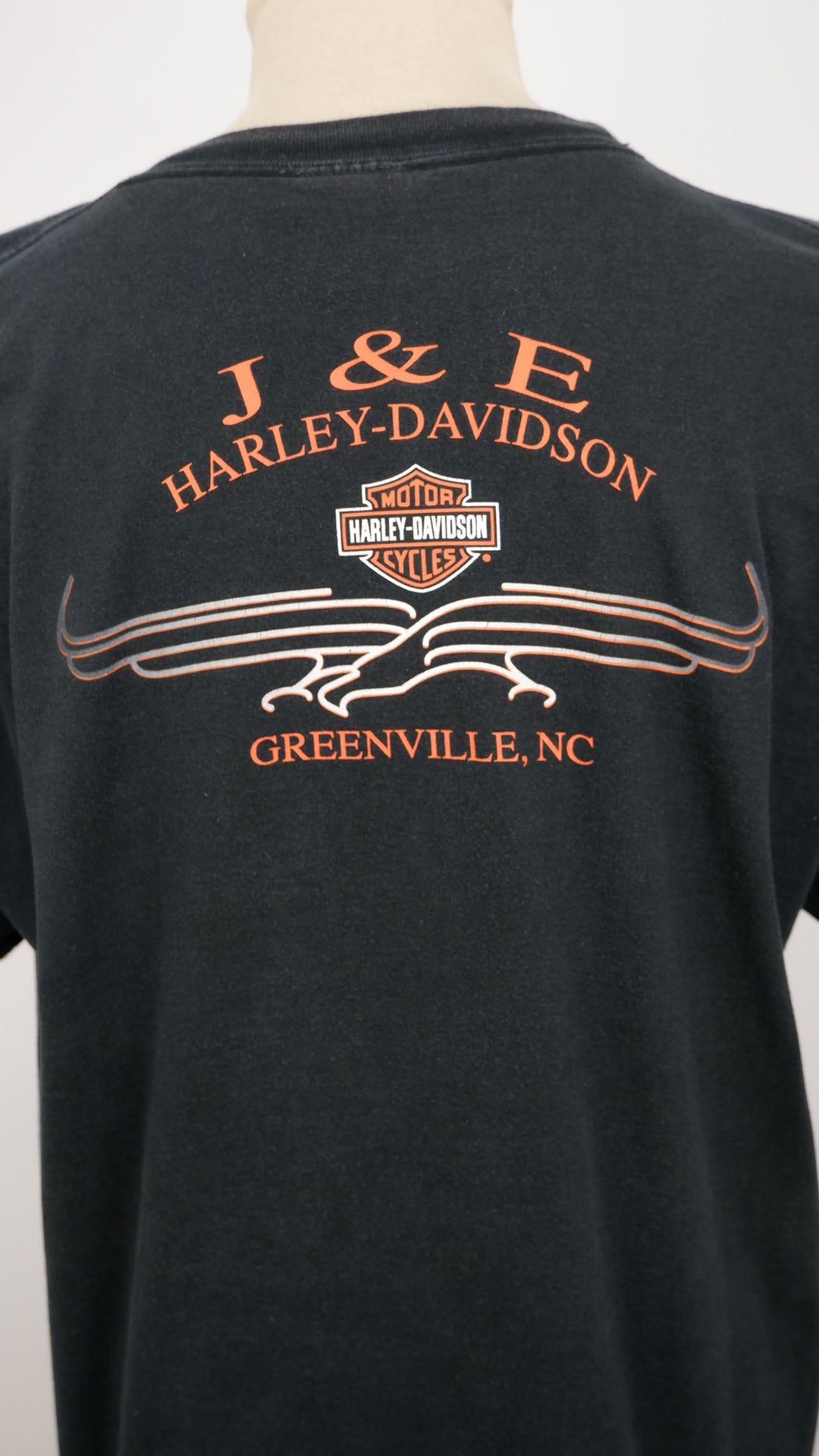 Harley Davidson J & E Greenville NC Vintage T-Shirt Made In USA