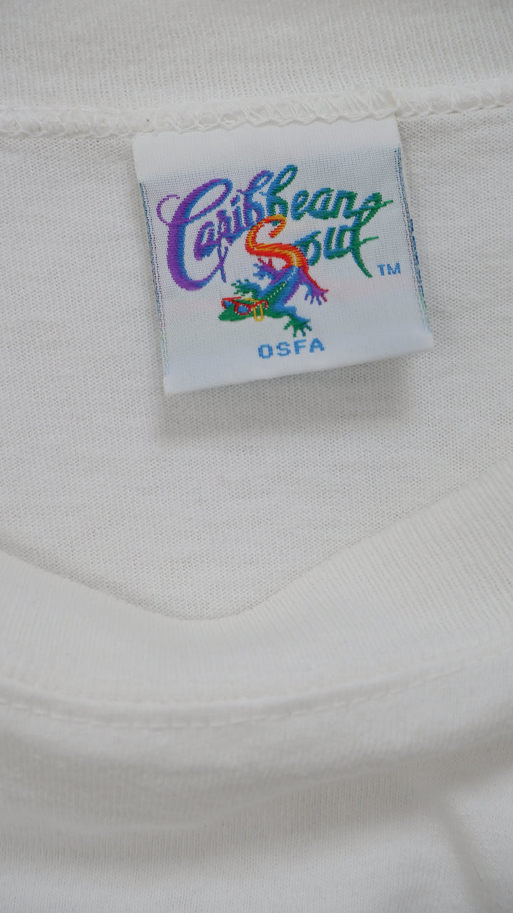 Vintage 1994 Caribbean Soul Iguana Island All Over Prin T-Shirt Made in USA