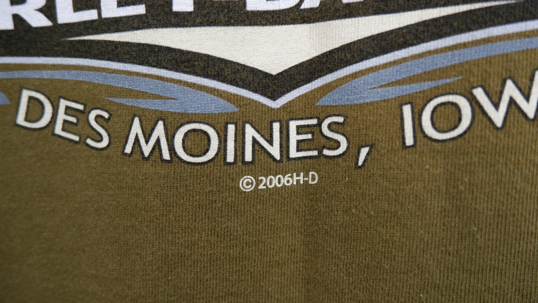 Harley Davidson Zook's Des Moines Iowa Vintage T-Shirt