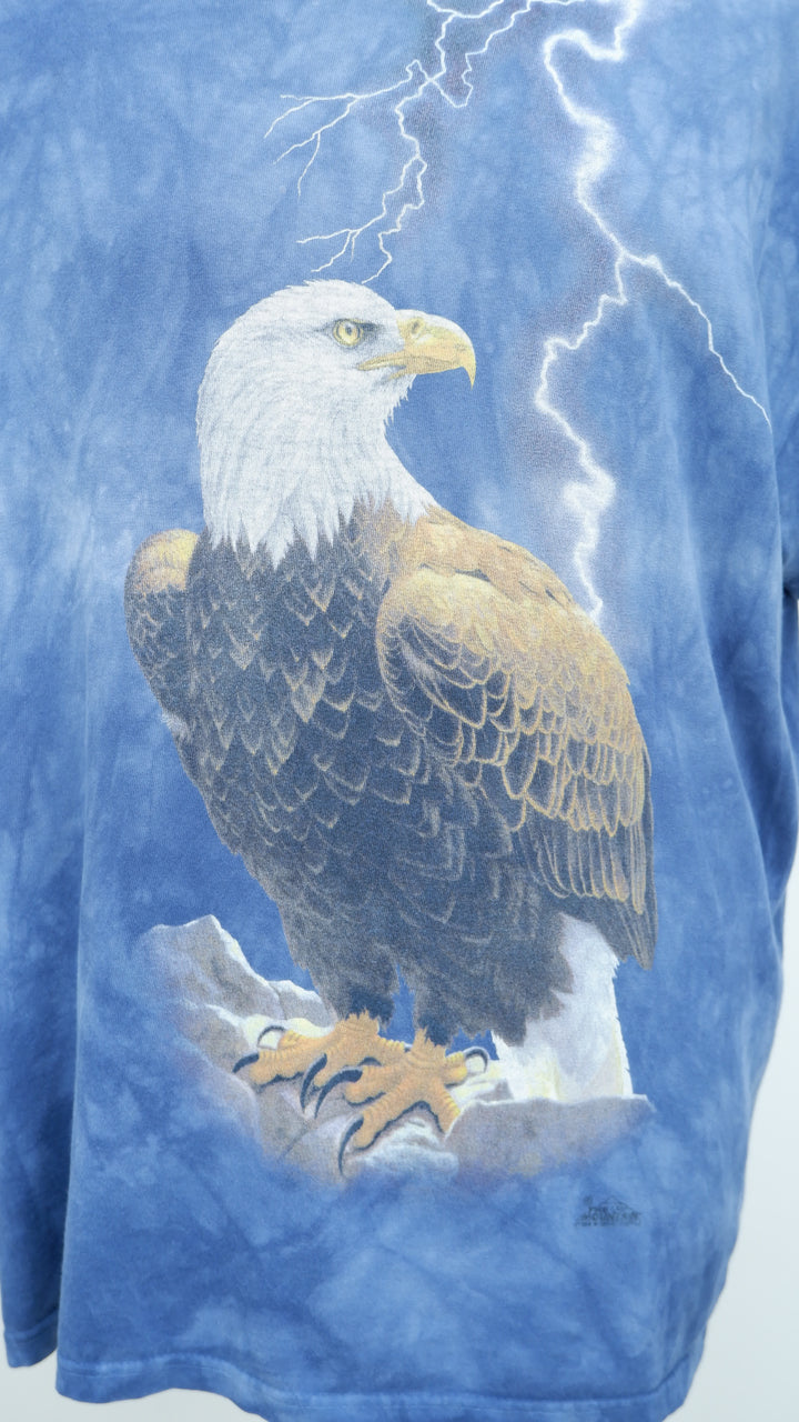 Vintage 1999 The Mountain Eagle Lightning Tie Dyed T-Shirt