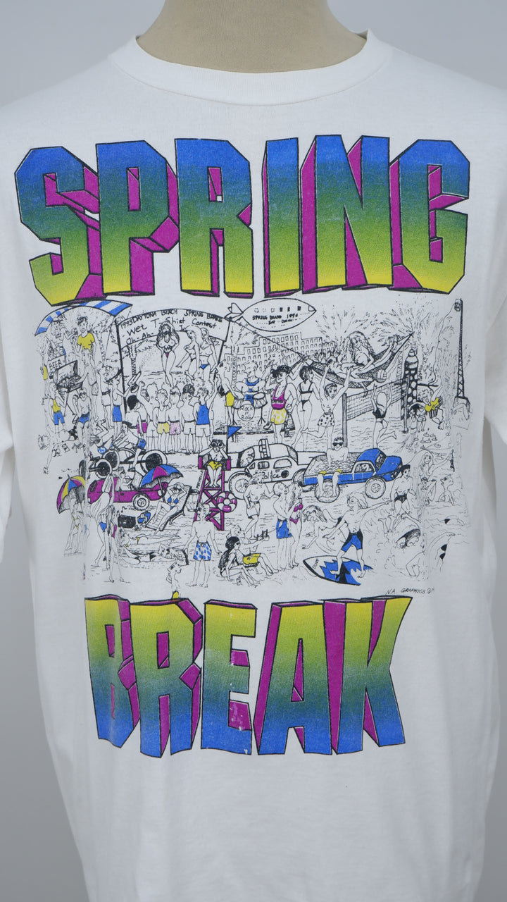 Vintage 1993 Daytona Spring Break Daytona Beach Single Stitch T-Shirt Made In USA