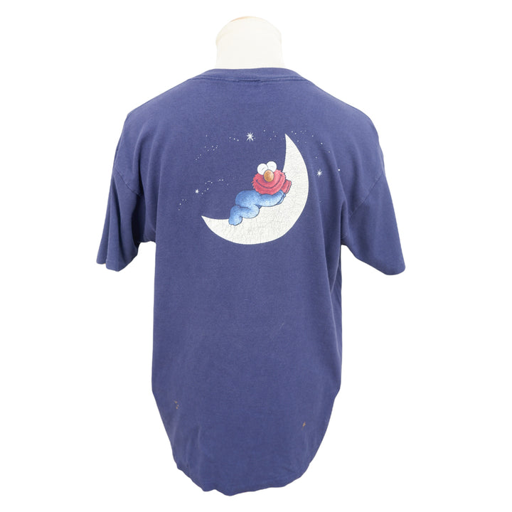 Sesame Street Elmo Half Moon Sleepy Single Stitch VTG T-Shirt