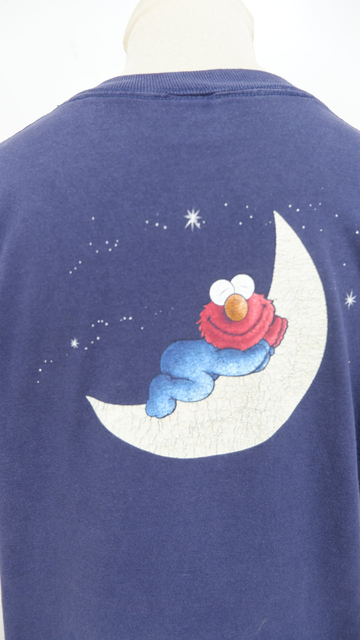 Sesame Street Elmo Half Moon Sleepy Single Stitch VTG T-Shirt