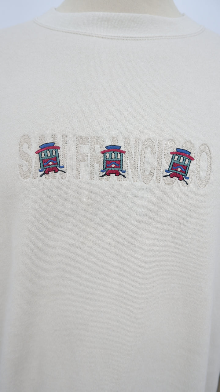 Vintage San Francisco Embroidered Crewneck Sweatshirt Made In USA