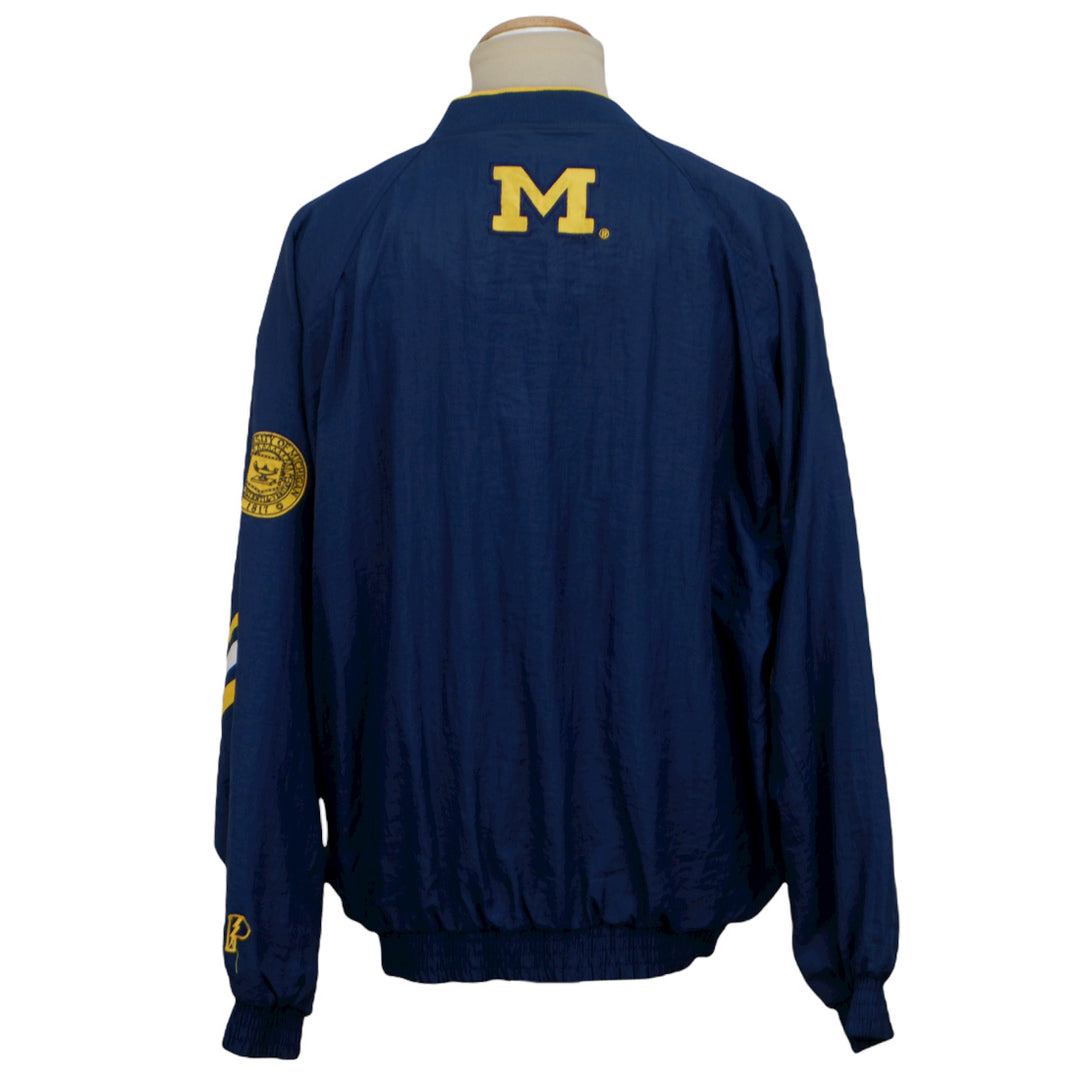 Pro Player The University Of Michigan VTG V-Neck Windbreaker Jacket