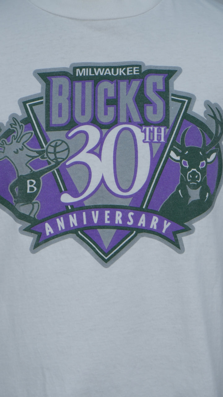 Milwaukee Bucks 30th Anniversary VNTG T-Shirt Single Stitch