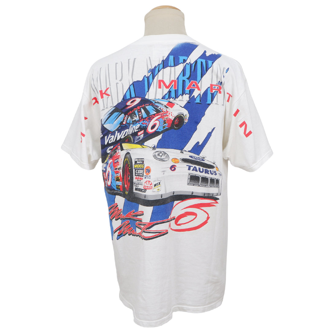 Vintage Tultex 1998 Mark Martin Nascar All Over Print T-Shirt